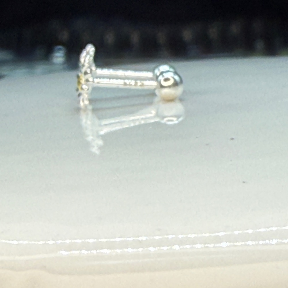 ⭐️Sterling silver daisy screw back earrings nwot - Picture 3 of 7